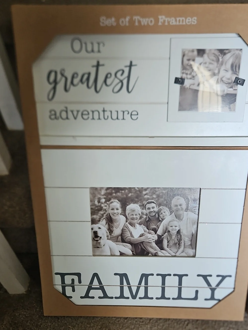 Our Greatest Adventure Family Photo Frame - White (Set of 2)